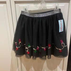 Girls medium NWT Cat & Jack Christmas lights skirt